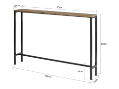 Consola*Sobuy Complexo de console, consola, Consola de entrada FSB19-XL-N Natural escuro