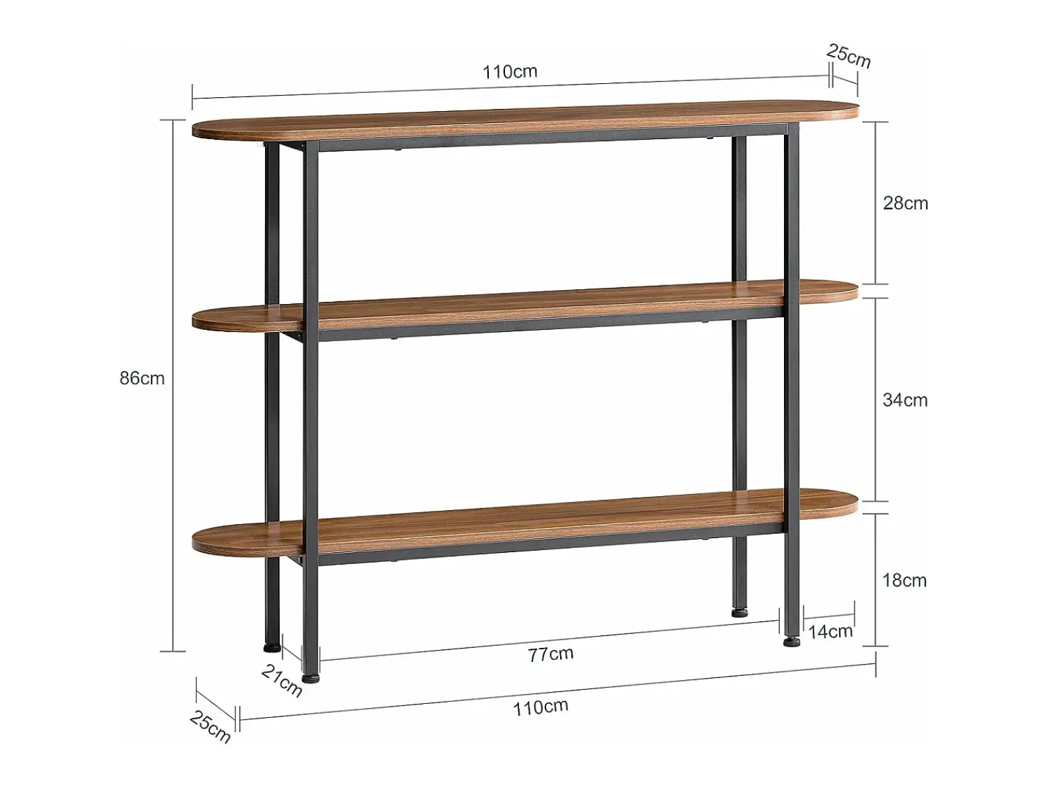 Consola*Sobuy Complexo de console, consola, Consola de entrada FSB67-WS Branco