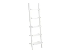 New Sobuy escada de madeira, escada decorativa, escritório FRG17-W Branco