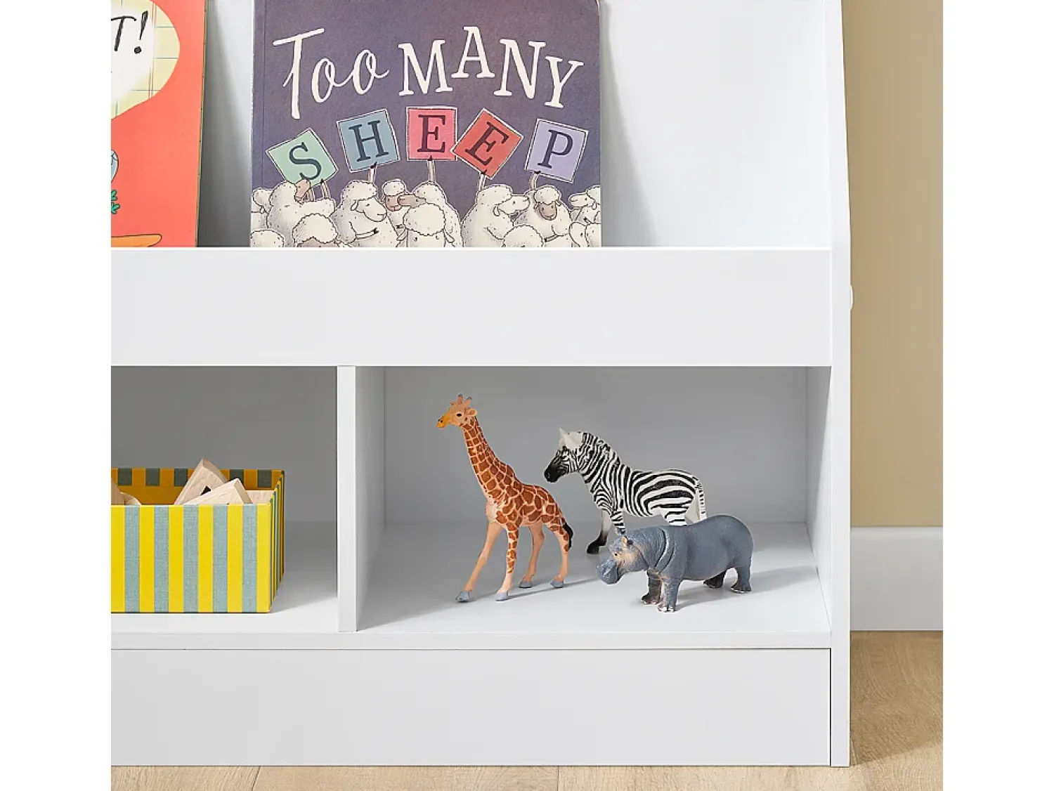 Sobuy Estante Infantil de Livros com 3 Prateleiras 100x29.8x80cm Minimalista KMB118-W^ Biblioteca