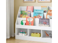 Sobuy Estante Infantil de Livros com 3 Prateleiras 100x29.8x80cm Minimalista KMB118-W^ Biblioteca