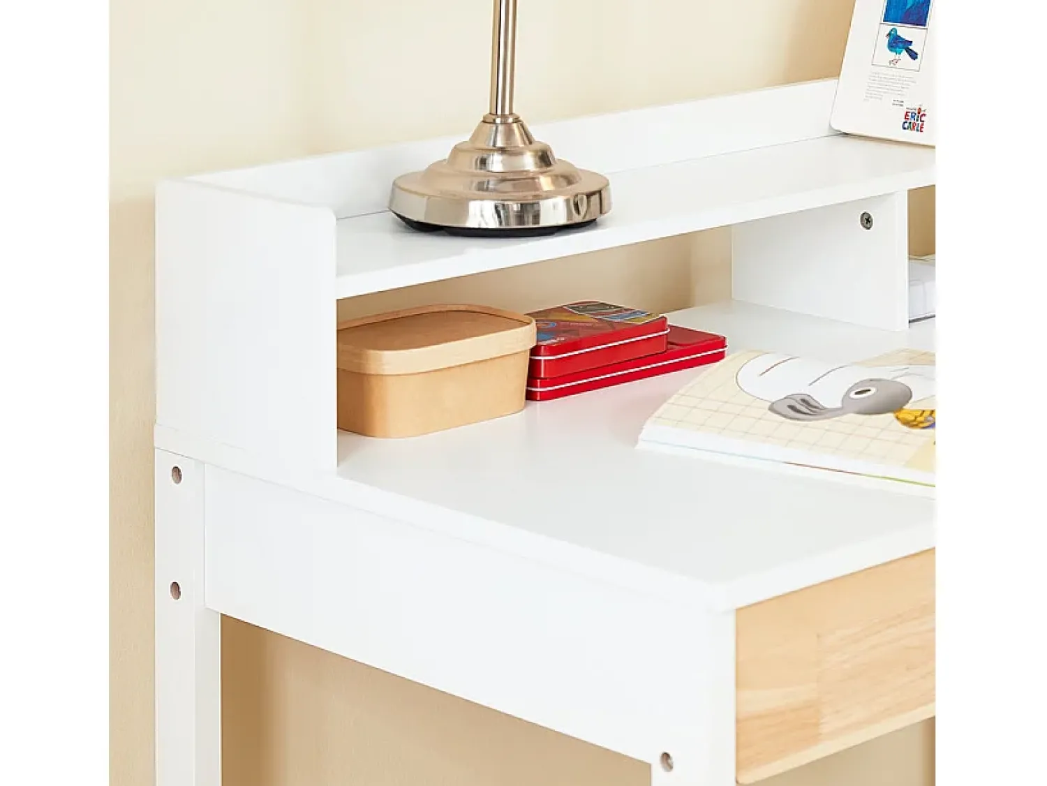 Online Sobuy , último andar da biblioteca, tronco de brinquedo infantil, Prateleiras de parede para quarto infantil, FWT106-W Branco