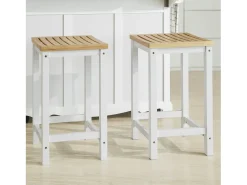Banco*Sobuy , mesa, Cadeiras dobráveis para uso interno, cadeiras dobráveis, FST29-WNX2 Branco