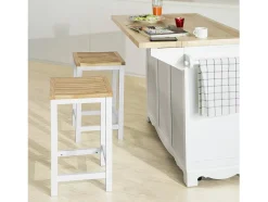 Banco*Sobuy , mesa, Cadeiras dobráveis para uso interno, cadeiras dobráveis, FST29-WNX2 Branco