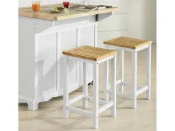 Banco*Sobuy , mesa, Cadeiras dobráveis para uso interno, cadeiras dobráveis, FST29-WNX2 Branco
