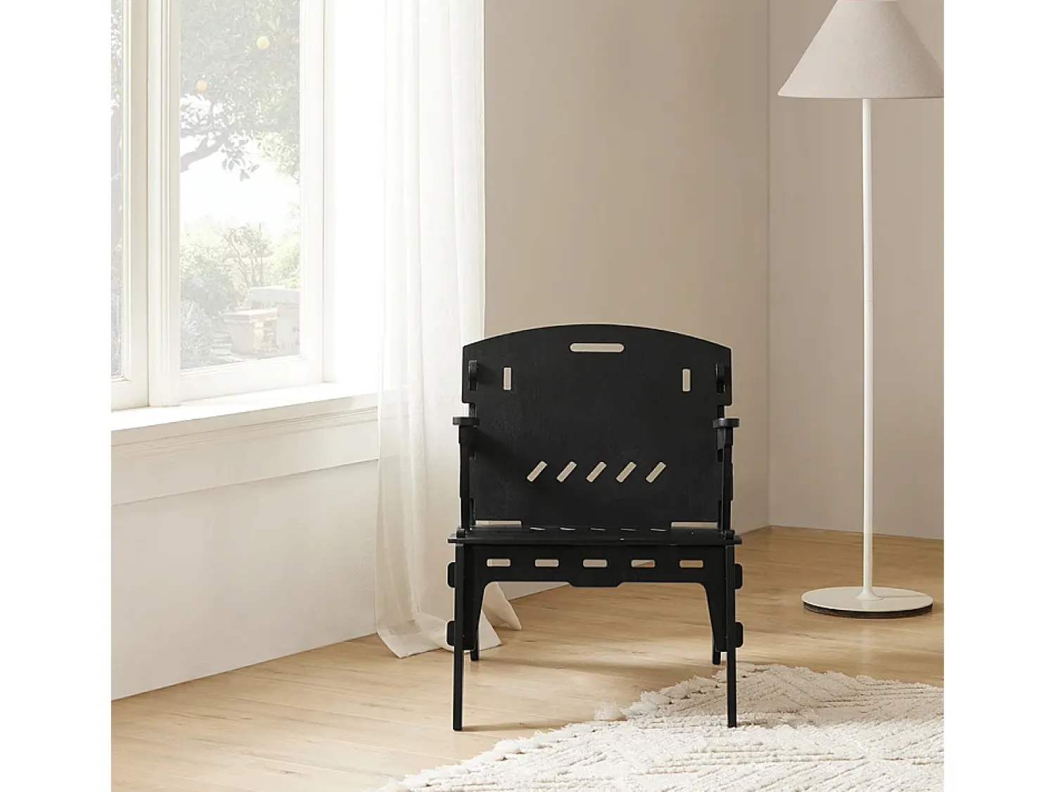 Poltrona|Sobuy , mesa, Cadeiras dobráveis para uso interno, cadeiras dobráveis, HFST02-SCH Preto