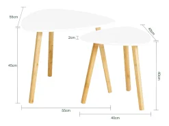 Sobuy mesa de cabeceira, mesa de café, mesa de café redonda FBT74-W^ Mesa De Centro