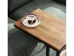 Discount Sobuy mesa de cabeceira, mesa de café, mesa de café redonda FBT99-F Natural escuro