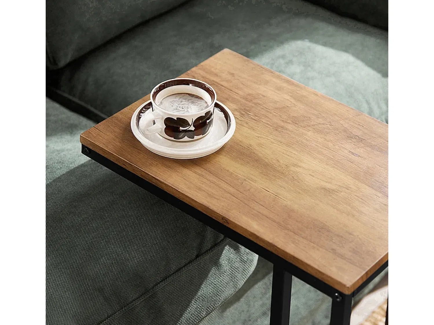 Discount Sobuy mesa de cabeceira, mesa de café, mesa de café redonda FBT99-F Natural escuro