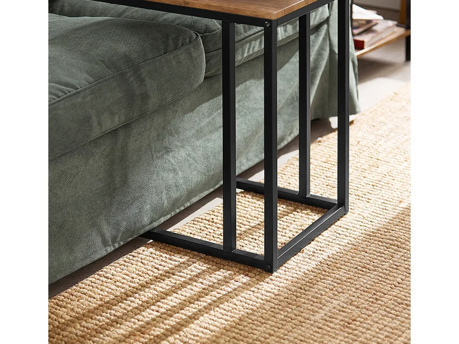Discount Sobuy mesa de cabeceira, mesa de café, mesa de café redonda FBT99-F Natural escuro