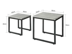 Best Sobuy mesa de cabeceira, mesa de café, mesa de café redonda FBT42-HG Cinzento