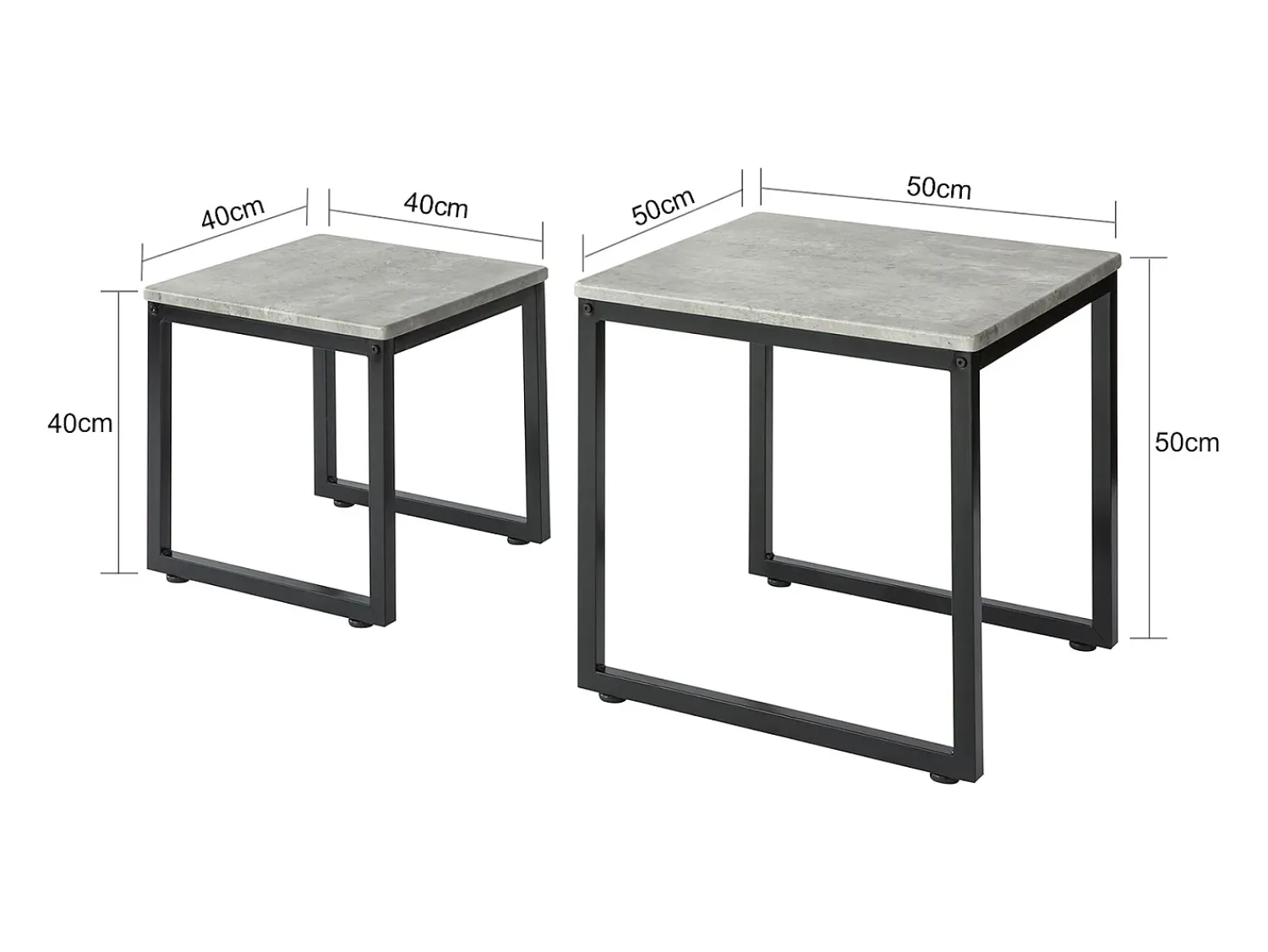Best Sobuy mesa de cabeceira, mesa de café, mesa de café redonda FBT42-HG Cinzento