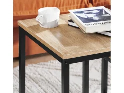 Sobuy mesa de cabeceira, mesa de café, mesa de café redonda FBT42-N^ Mesa De Centro