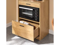 Consola|Sobuy , móvel de micro-ondas, móvel de cozinha auxiliar, móvel de buffet, FSB98-N Vermelho