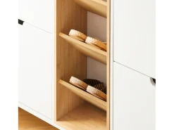 Móvel De Arrumação|Sapateira*Sobuy Organizador de Sapatos Prateleira para Armazenamento Branco 183cm Natural claro