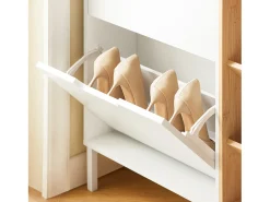 Móvel De Arrumação|Sapateira*Sobuy Organizador de Sapatos Prateleira para Armazenamento Branco 183cm Natural claro