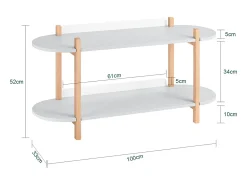 Online Sobuy , prateleira de mesa, Prateleira de escrivaninha, prateleira de escritório, HSTR01-HG Preto