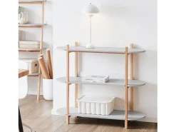 New Sobuy , prateleira de mesa, Prateleira de escrivaninha, prateleira de escritório, HSTR01-H-HG Cinzento