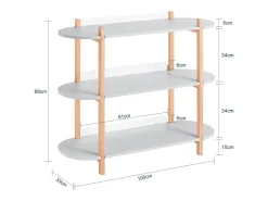 New Sobuy , prateleira de mesa, Prateleira de escrivaninha, prateleira de escritório, HSTR01-H-HG Cinzento