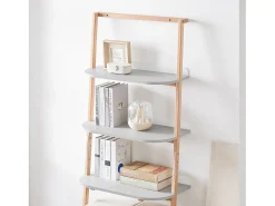 Biblioteca*Sobuy , prateleira de mesa, Prateleira de escrivaninha, prateleira de escritório, HSTR02-HG Cinzento