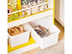 Biblioteca|Sobuy Prateleira Infantil, Tronco de Brinquedos para Quarto, Biblioteca Amarelo