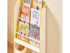 Biblioteca|Sobuy Prateleira Infantil, Tronco de Brinquedos para Quarto, Biblioteca Amarelo