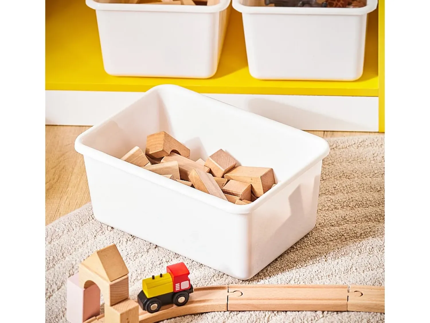 Biblioteca|Sobuy Prateleira Infantil, Tronco de Brinquedos para Quarto, Biblioteca Amarelo