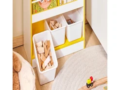 Biblioteca|Sobuy Prateleira Infantil, Tronco de Brinquedos para Quarto, Biblioteca Amarelo