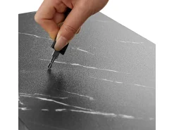 Hot Sobuy Sapateira fina economizadora de espaço com 2 portas rebatíveis para 8 pares de sapatos design moderno em mármore e madeira clara fixação anti-inclinação Preto