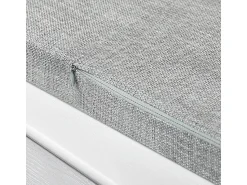 Móvel De Arrumação|Sapateira|Sobuy Sapateira Fina Economizadora de Espaço com Banco Efeito Madeira Envelhecida 75x24x51cm Branco