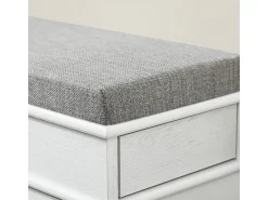 Móvel De Arrumação|Sapateira|Sobuy Sapateira Fina Economizadora de Espaço com Banco Efeito Madeira Envelhecida 75x24x51cm Branco