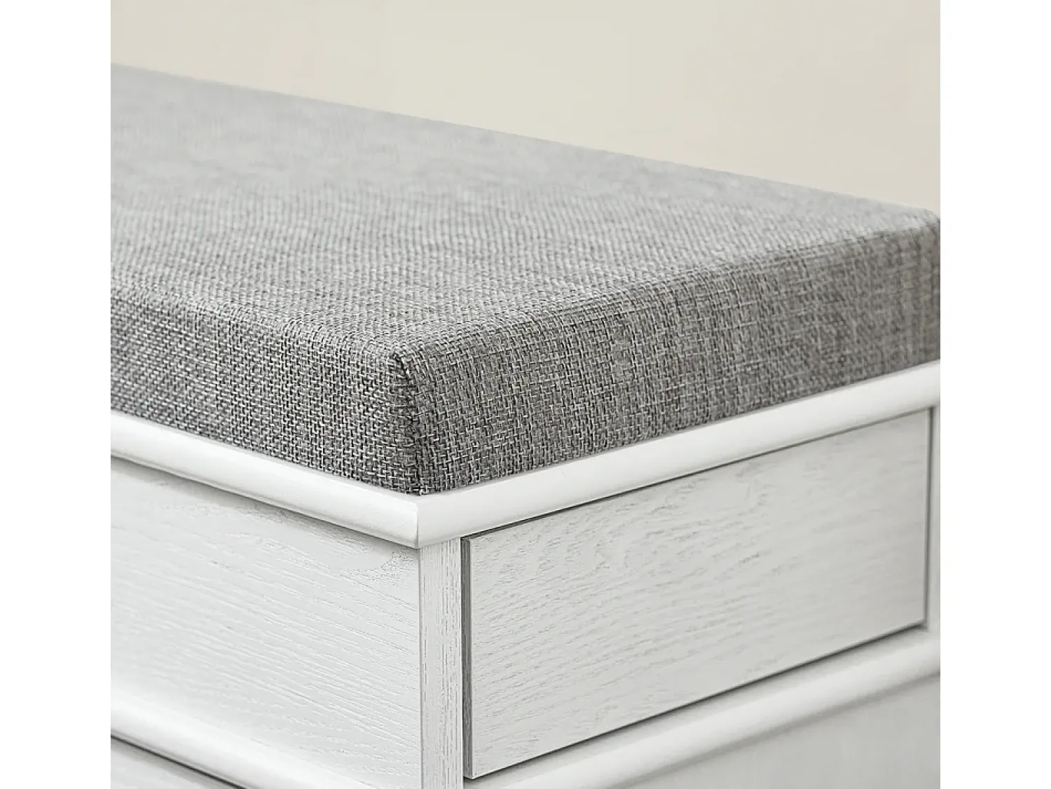 Móvel De Arrumação|Sapateira|Sobuy Sapateira Fina Economizadora de Espaço com Banco Efeito Madeira Envelhecida 75x24x51cm Branco