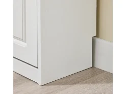 Hot Sobuy Sapateira Fina Economizadora de Espaço com 2 Portas Dobráveis para Entrada Corredor ou Quarto Efeito Madeira Envelhecida Branca 54x24x82cm Branco