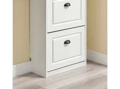 Móvel De Arrumação|Sapateira*Sobuy Sapateira Fina Economizadora de Espaço com 3 Portas Dobráveis Efeito Madeira Envelhecida Branca 53x24x118cm Branco