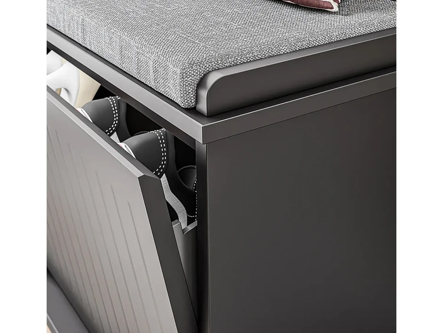 Móvel De Arrumação|Sapateira|Sobuy Sapateira Fino Madeira 8-10 Pares 158kg Carga Preta 100x26x46cm Preto