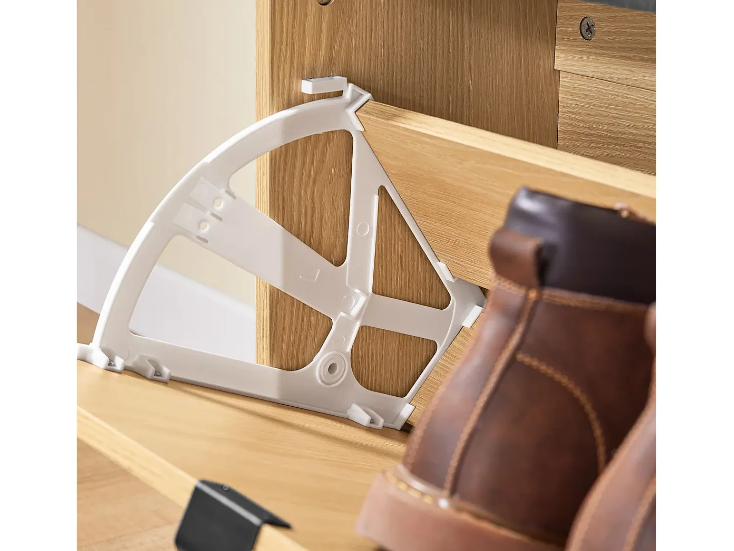 Sobuy Sapateira Slim 2 portas poupa espaço moderna para 8-12 pares estrutura resistente efeito mármore e madeira clara 60x24x88cm^ Móvel De Arrumação|Sapateira