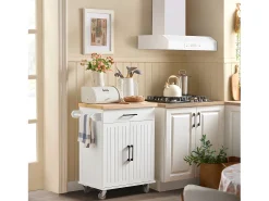 Móvel De Arrumação|Sobuy , sobremesas, sobremesa, rodinhas de cozinha, FKW119-WN Branco