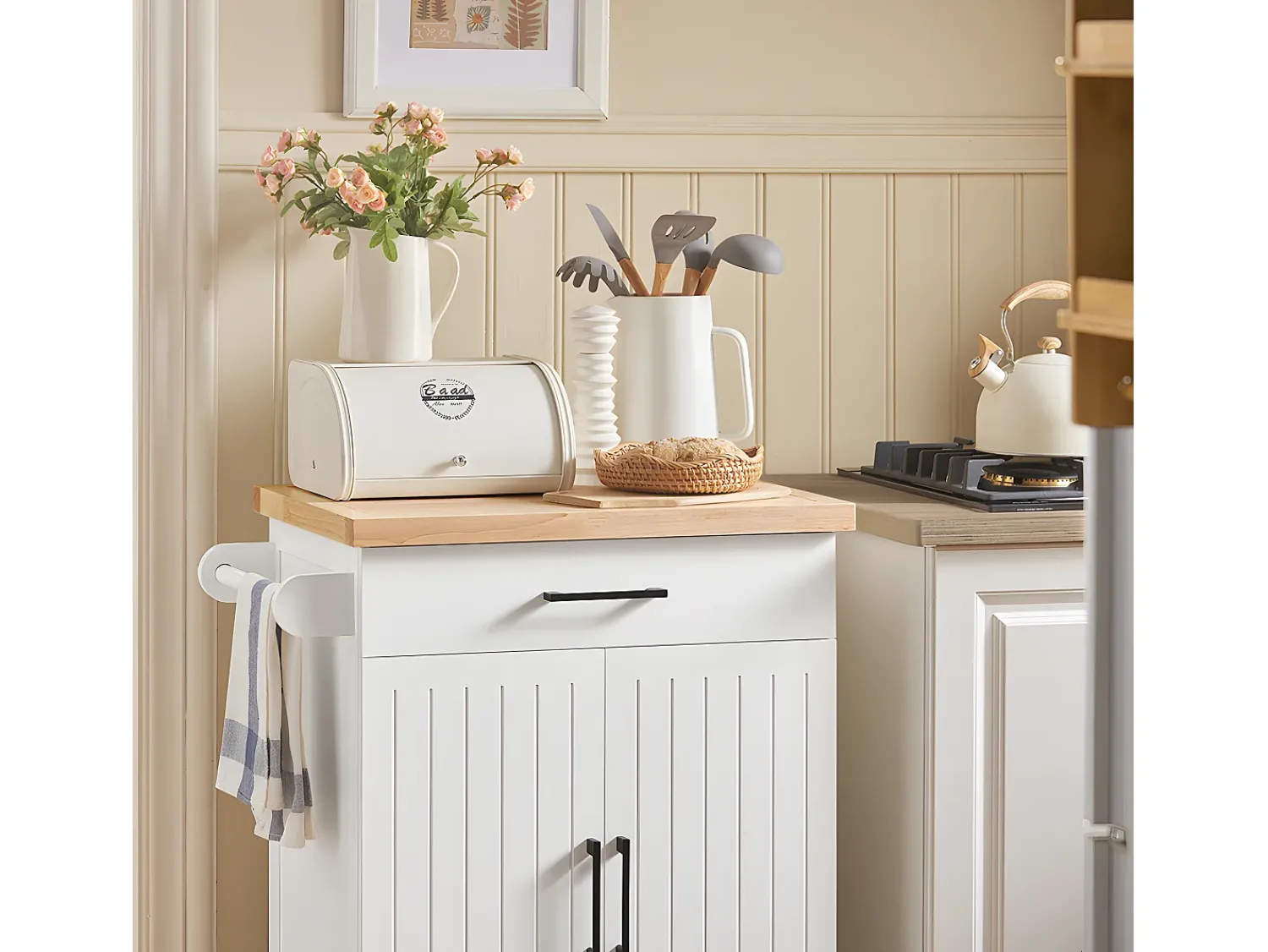 Móvel De Arrumação|Sobuy , sobremesas, sobremesa, rodinhas de cozinha, FKW119-WN Branco