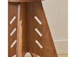 Mesa De Apoio*Sobuy , sofá mesa lateral, Prato com rodas, móvel de telefone, HFBT01-K-BR Castanho