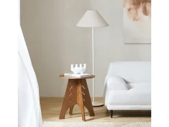 Mesa De Apoio*Sobuy , sofá mesa lateral, Prato com rodas, móvel de telefone, HFBT01-BR Castanho