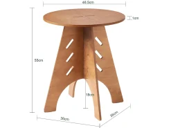 Mesa De Apoio*Sobuy , sofá mesa lateral, Prato com rodas, móvel de telefone, HFBT01-BR Castanho