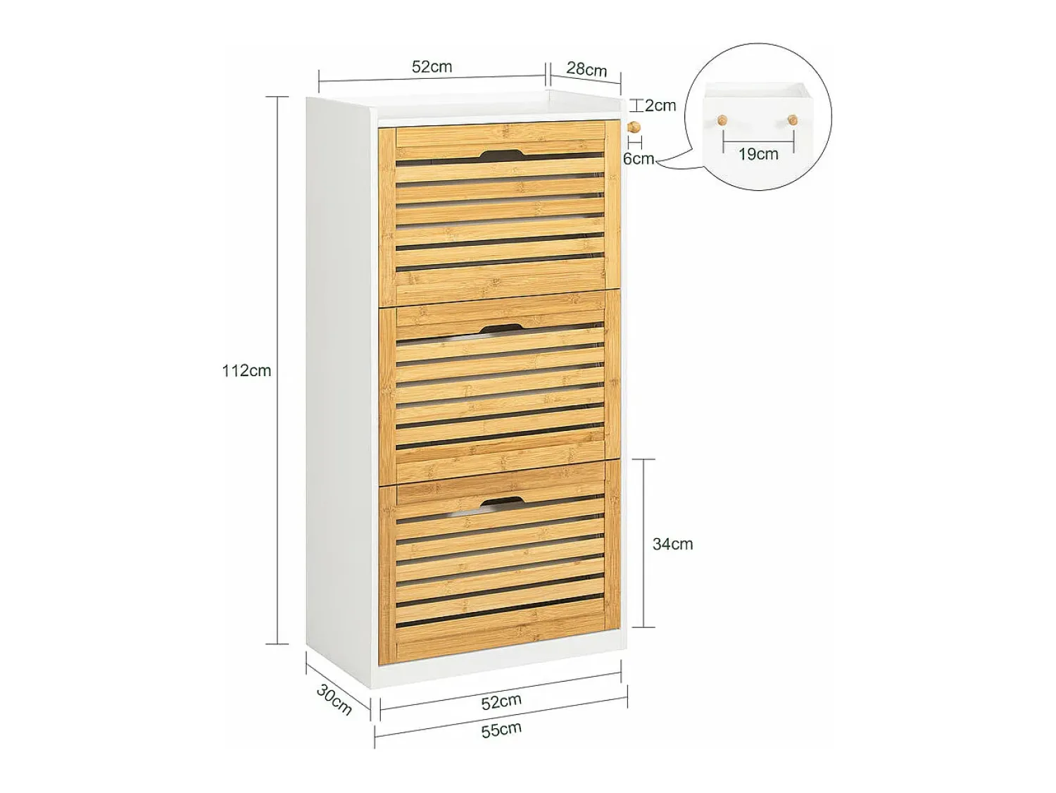 Móvel De Arrumação|Sapateira|Sobuy , suporte para sapatos de entrada, suporte para sapatos, prateleira de sapatos estreita, FSR108-WN Natural escuro