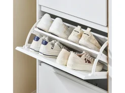 Móvel De Arrumação|Sapateira|Sobuy , suporte para sapatos de entrada, suporte para sapatos, prateleira de sapatos estreita, FSR189-WN Branco