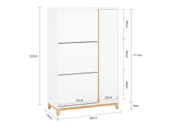 Móvel De Arrumação|Sapateira|Sobuy , suporte para sapatos de entrada, suporte para sapatos, prateleira de sapatos estreita, FSR189-WN Branco