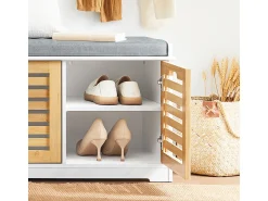 Sobuy , Suporte para sapatos de entrada, suporte para sapatos, Prateleira de sapatos de entrada, FSR23-II-WN^ Móvel De Arrumação|Sapateira
