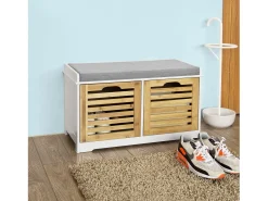 Clearance Sobuy , Suporte para sapatos de entrada, suporte para sapatos, Prateleira de sapatos de entrada, FSR23-K-WN Branco