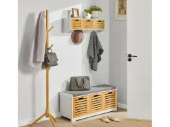 Móvel De Arrumação|Sapateira|Sobuy , Suporte para sapatos de entrada, suporte para sapatos, Prateleira de sapatos de entrada, FSR23-WN Branco