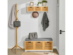 Cabide De Pé|Sobuy , suportes de parede, cabides de parede, Cabide de parede para casacos, FHK19-WN Branco