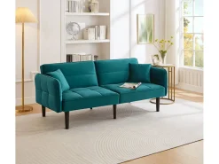 ModernLuxe Sofá 2 em 1 ajustável - 2 lugares - Veludo -^ Sofá