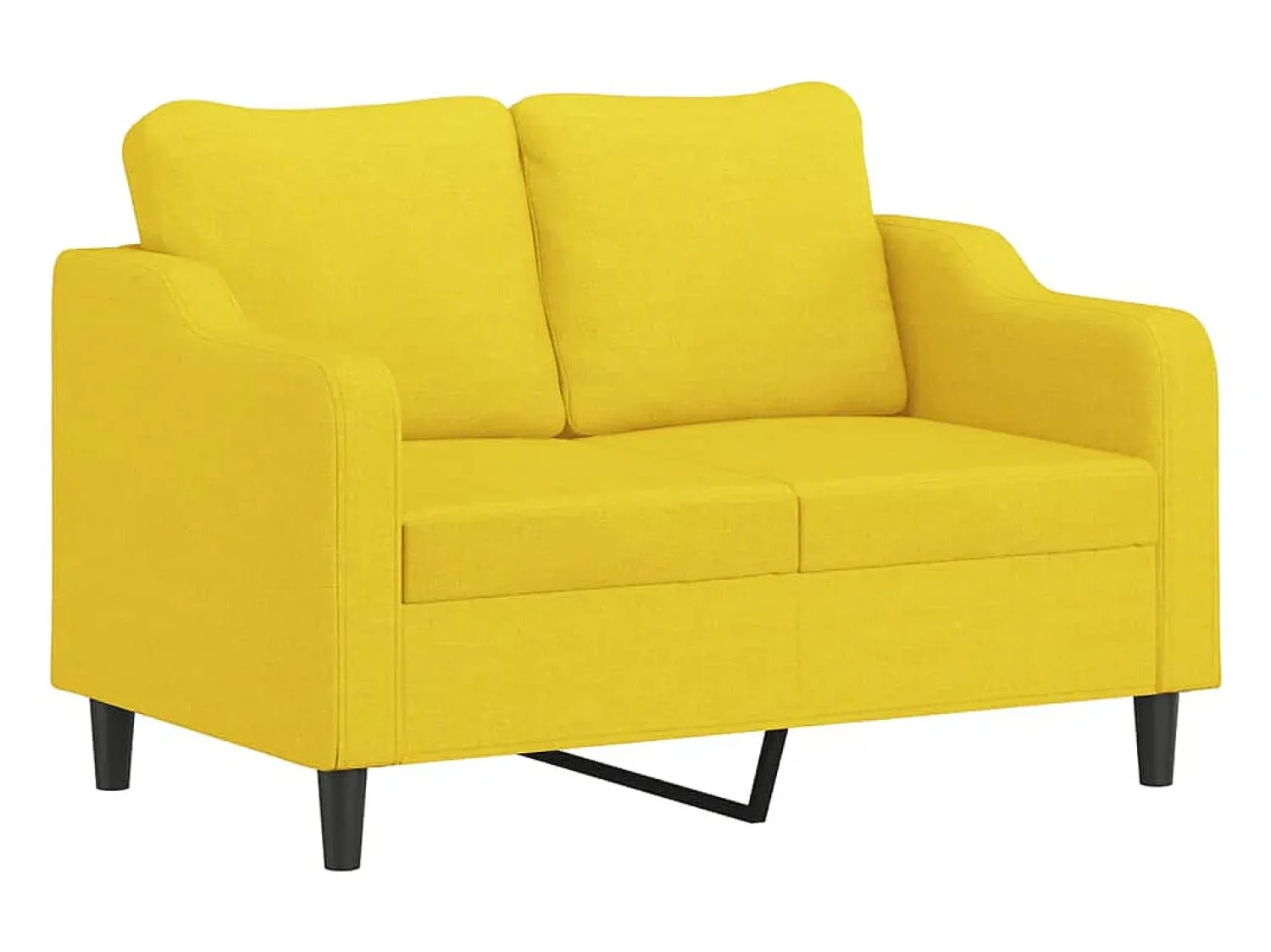 Online Sofá 2 lug. + almofadas decorativas 120 cm tecido -claro PT355277 Amarelo